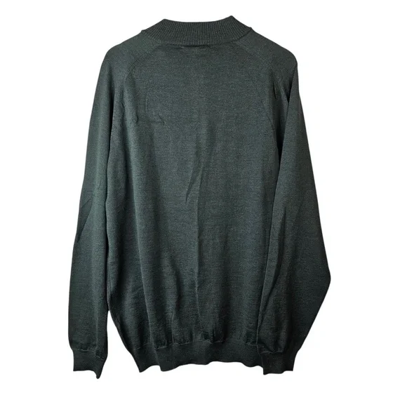Nordstrom Signature 100% Extra Fine Merino Wool Quarter Zip Sweater | XL Tall - Picture 6 of 6